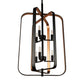 Forte Lighting Kineo 18" 6-Light Bare Bulb Steel Chandelier In Black & Gold Finish