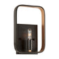 Forte Lighting Kineo 6" 1-Light Bare Bulb Steel Wall Sconce In Black & Gold Finish