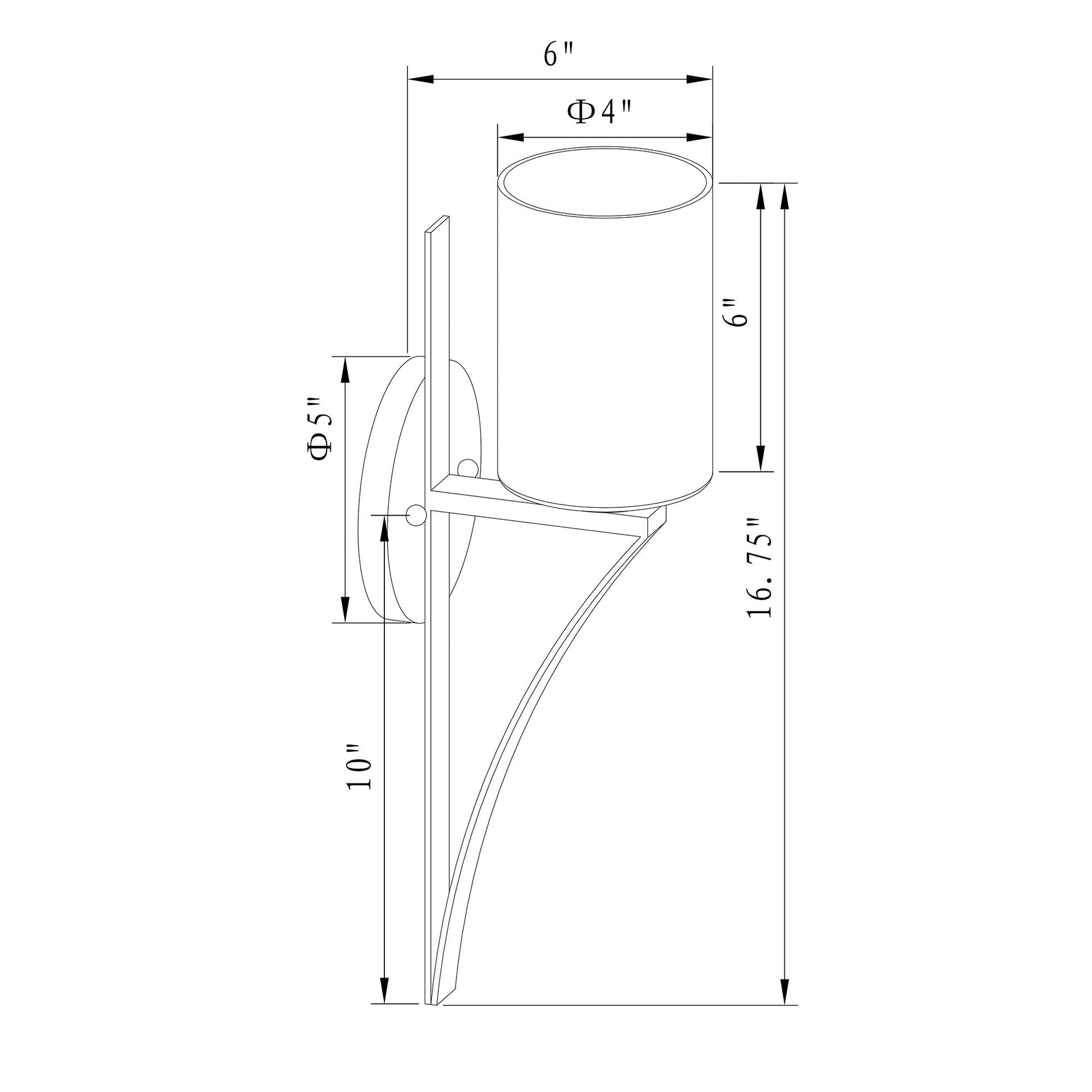 Forte Lighting Leo 5" Steel Antique Bronze Wall Sconce With Satin Opal Glass Shade