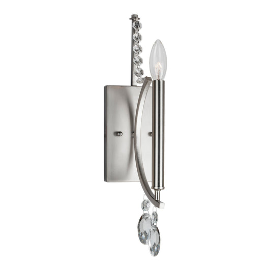 Forte Lighting Liz 5" Steel Bare Bulb Wall Sconce In Brushed Nickel Finish