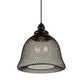 Forte Lighting Mesh 11" Steel Black Pendant With Black Industrial Mesh Shade