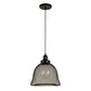 Forte Lighting Mesh 11" Steel Black Pendant With Black Industrial Mesh Shade