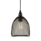 Forte Lighting Mesh 7" Steel Black Pendant With Black Industrial Mesh Shade