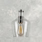 Forte Lighting Milo 7" Steel Brushed Nickel Pendant With Clear Glass Shade