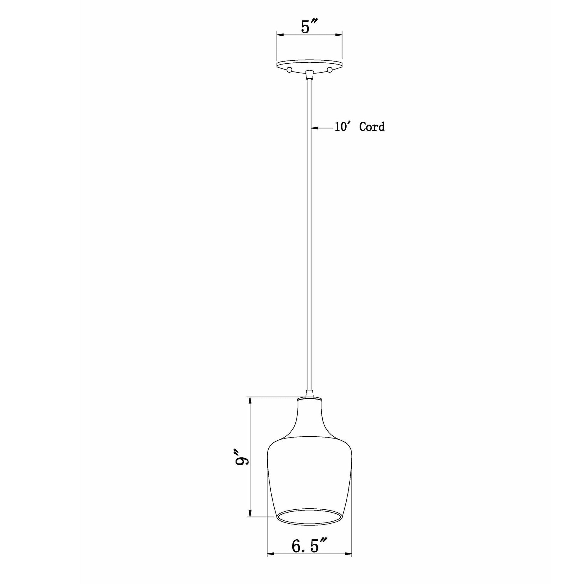 Forte Lighting Milo 7" Steel Brushed Nickel Pendant With Clear Glass Shade