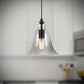 Forte Lighting Milo 8" Steel Antique Bronze Pendant With Clear Glass Shade