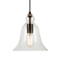 Forte Lighting Milo 8" Steel Antique Bronze Pendant With Clear Glass Shade