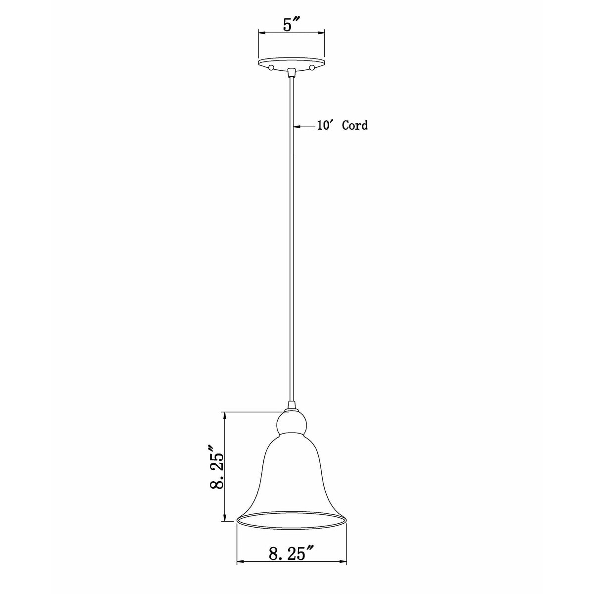 Forte Lighting Milo 8" Steel Antique Bronze Pendant With Clear Glass Shade