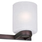 Forte Lighting Mona 17" 2-Light Steel Antique Bronze Bath Bar With White Linen Glass Shades