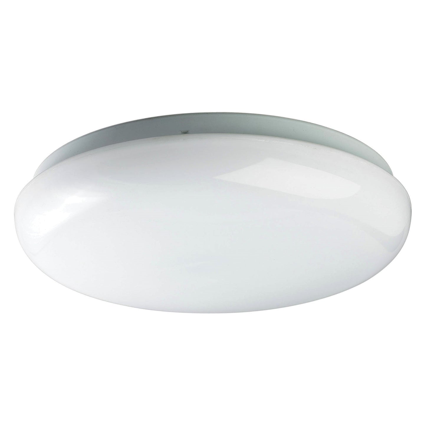 Forte Lighting Opto 14" 2-Light Fluorescent Bulb Steel White Flush Mount With White Acrylic Shade