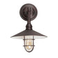 Forte Lighting Ori 10" Steel Antique Bronze Outdoor Wall Light With Metal Shade