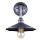 Forte Lighting Ori 10" Steel Industrial Gray Outdoor Wall Light With Metal Shade