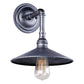 Forte Lighting Ori 10" Steel Industrial Gray Outdoor Wall Light With Metal Shade