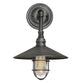 Forte Lighting Ori 10" Steel Industrial Gray Outdoor Wall Light With Metal Shade