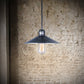 Forte Lighting Ori 10" Steel Industrial Gray Pendant With Metal Shade