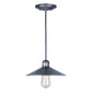 Forte Lighting Ori 10" Steel Industrial Gray Pendant With Metal Shade