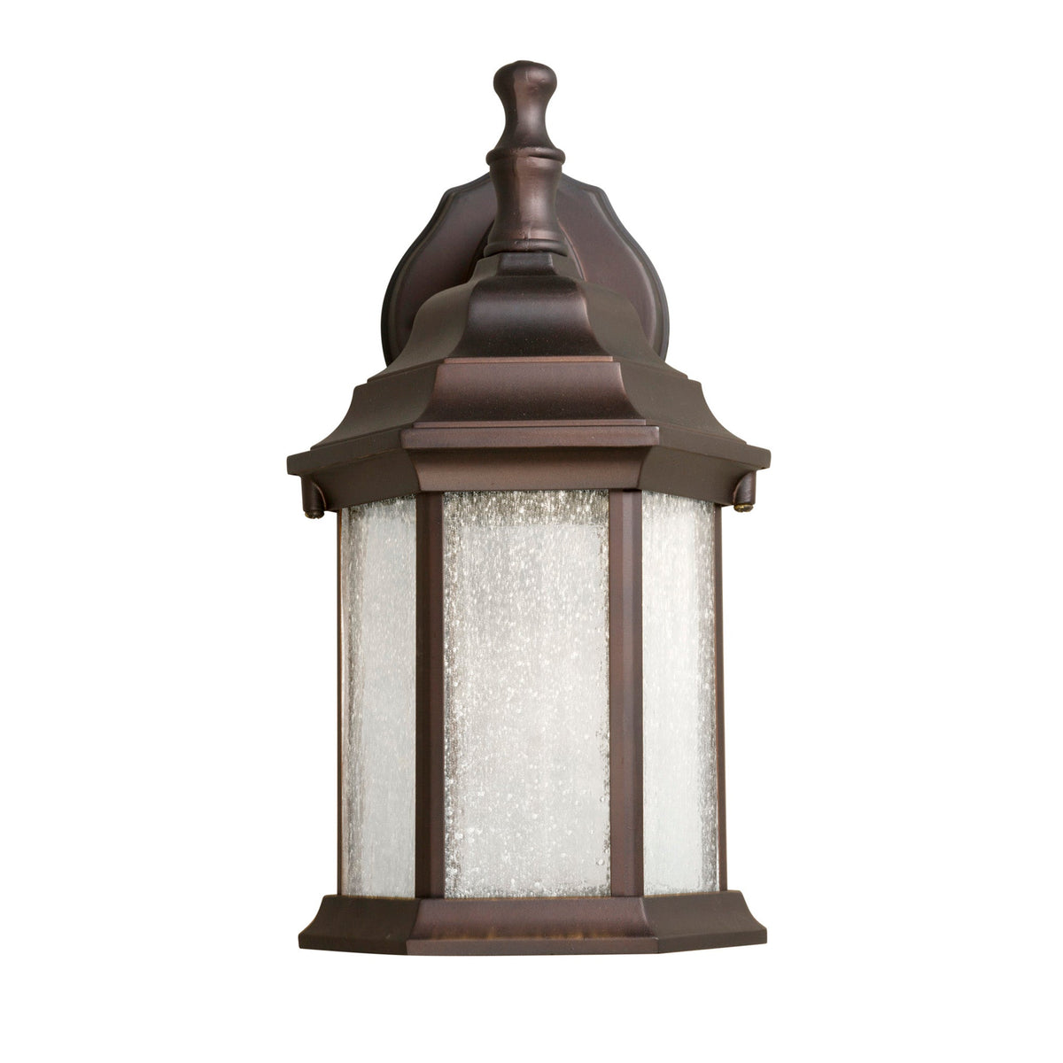 Forte Lighting Penn 7" LED Die Cast Aluminum Antique Bronze Outdoor Dark Sky Wall Light With Clear Seeded Glass Panels Shade