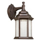 Forte Lighting Penn 7" LED Die Cast Aluminum Antique Bronze Outdoor Dark Sky Wall Light With Clear Seeded Glass Panels Shade