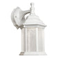 Forte Lighting Penn 7" LED Die Cast Aluminum White Outdoor Dark Sky Wall Light With Clear Seeded Glass Panels Shade