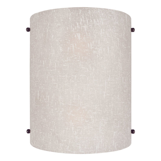 Forte Lighting Torrey 8" 2-Light Steel Antique Bronze Wall Sconce With White Linen Glass Shade