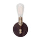 Forte Lighting Uccelo 5" 1-Light Steel Bare Bulb Wall Sconce In Antique Bronze Finish