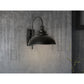 Forte Lighting Walton 12" Steel Black Outdoor Wall Light With Metal Shade