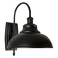 Forte Lighting Walton 12" Steel Black Outdoor Wall Light With Metal Shade