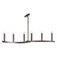 Forte Lighting Wyatt 42" 4-Light Steel Bare Bulb Pendant Light In Antique Bronze Finish