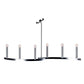 Forte Lighting Wyatt 42" 4-Light Steel Bare Bulb Pendant Light In Brushed Nickel Finish