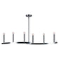 Forte Lighting Wyatt 42" 4-Light Steel Bare Bulb Pendant Light In Brushed Nickel Finish