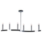 Forte Lighting Wyatt 42" 4-Light Steel Bare Bulb Pendant Light In Chrome Finish