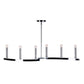 Forte Lighting Wyatt 42" 4-Light Steel Bare Bulb Pendant Light In Chrome Finish