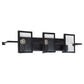 Forte Lighting Yao 31" 3-Light Steel Black Bath Bar With Clear Seedy Glass Panel Shades