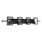 Forte Lighting Yao 40" 4-Light Steel Black Bath Bar With Clear Seedy Glass Panel Shades