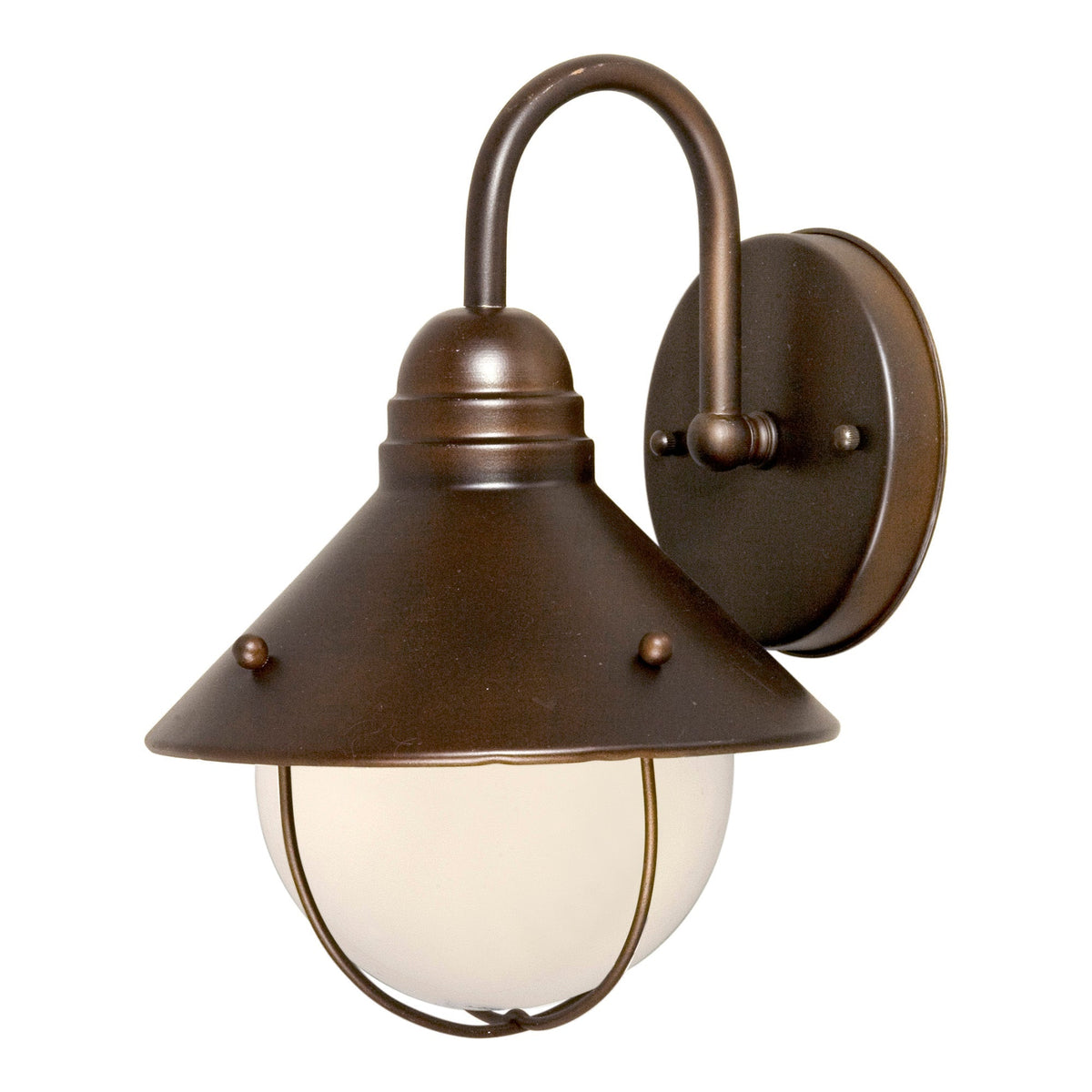 Forte Lighting Yara 8" Steel Antique Bronze Outdoor Wall Light With Metal Shade