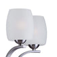 Forte Lighting Yetta 24" 5-Light Steel Brushed Nickel Chandelier With White Linen Glass Shades