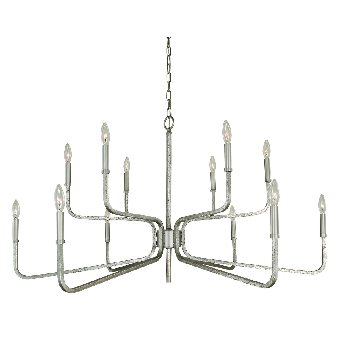 Framburg Heidelberg 46" x 24" 12-Light Iron Dining Chandelier