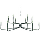 Framburg Heidelberg 60" x 24" 12-Light Iron Dining Chandelier