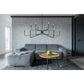 Framburg Heidelberg 60" x 24" 12-Light Satin Pewter Dining Chandelier