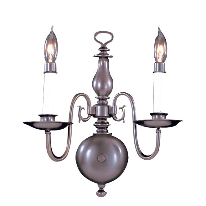 Framburg Jamestown 13" x 14" 2-Light Satin Pewter Wall Sconce