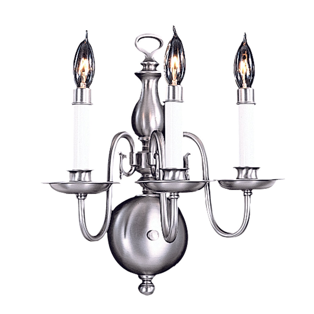 Framburg Jamestown 13" x 14" 3-Light Satin Pewter Wall Sconce