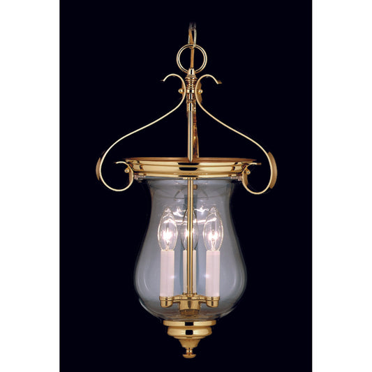 Framburg Jamestown 13" x 20" 3-Light Polished Brass Foyer Chandelier