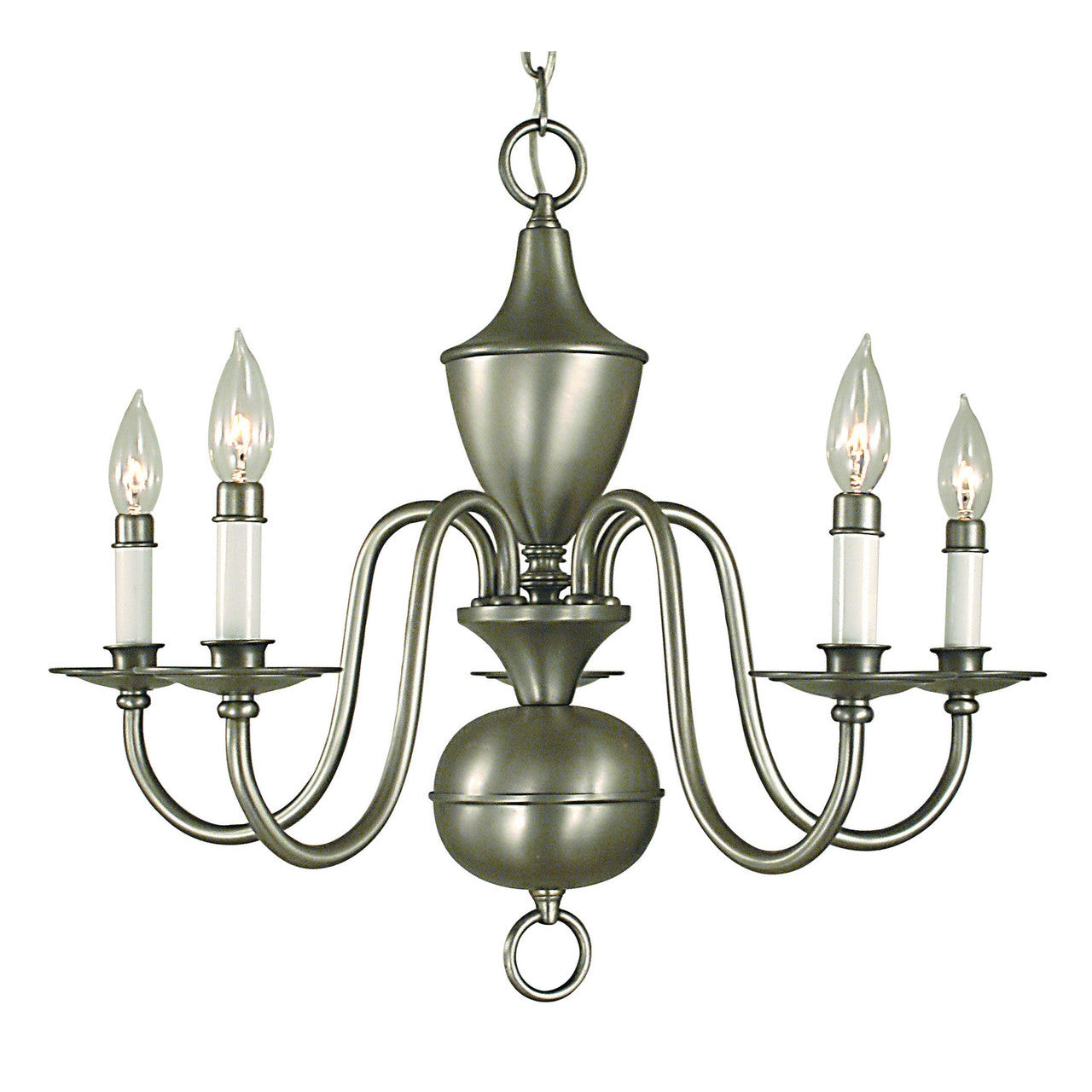 Framburg Jamestown 25" x 22" 5-Light Mahogany Bronze Dining Chandelier