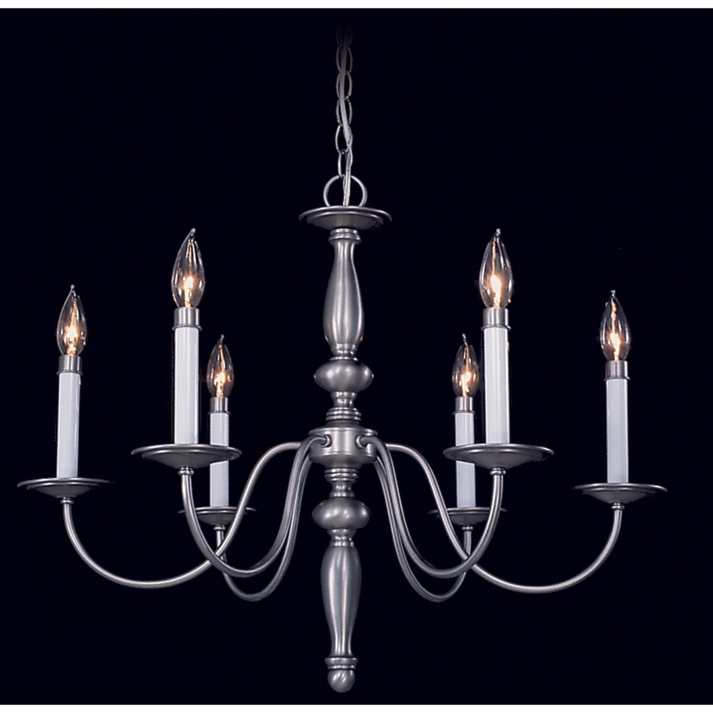 Framburg Jamestown 27" x 23" 6-Light Polished Brass Dining Chandelier