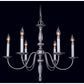 Framburg Jamestown 27" x 23" 6-Light Satin Pewter Dining Chandelier