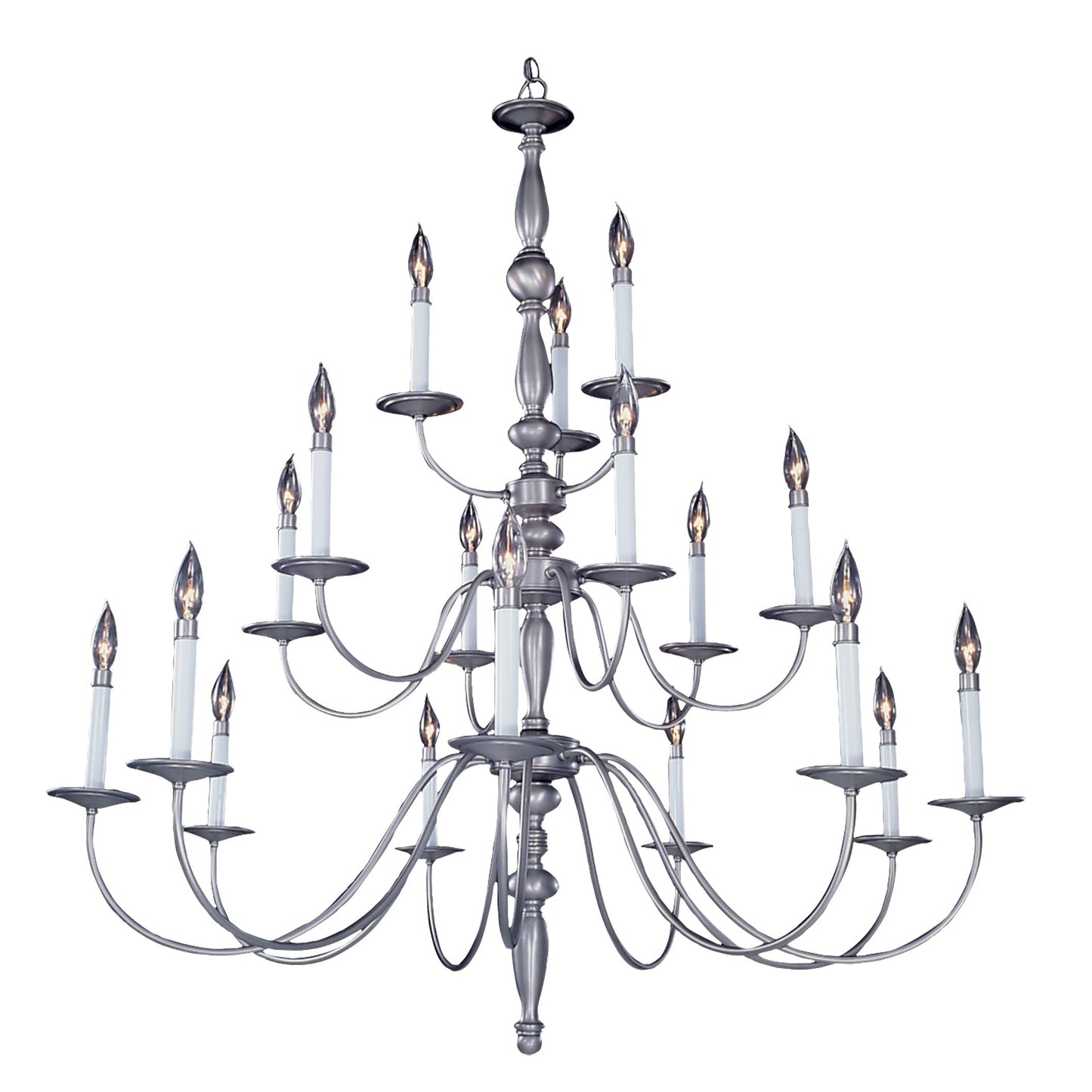 Framburg Jamestown 42" x 45" 18-Light Mahogany Bronze Foyer Chandelier