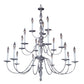 Framburg Jamestown 42" x 45" 18-Light Polished Brass Foyer Chandelier