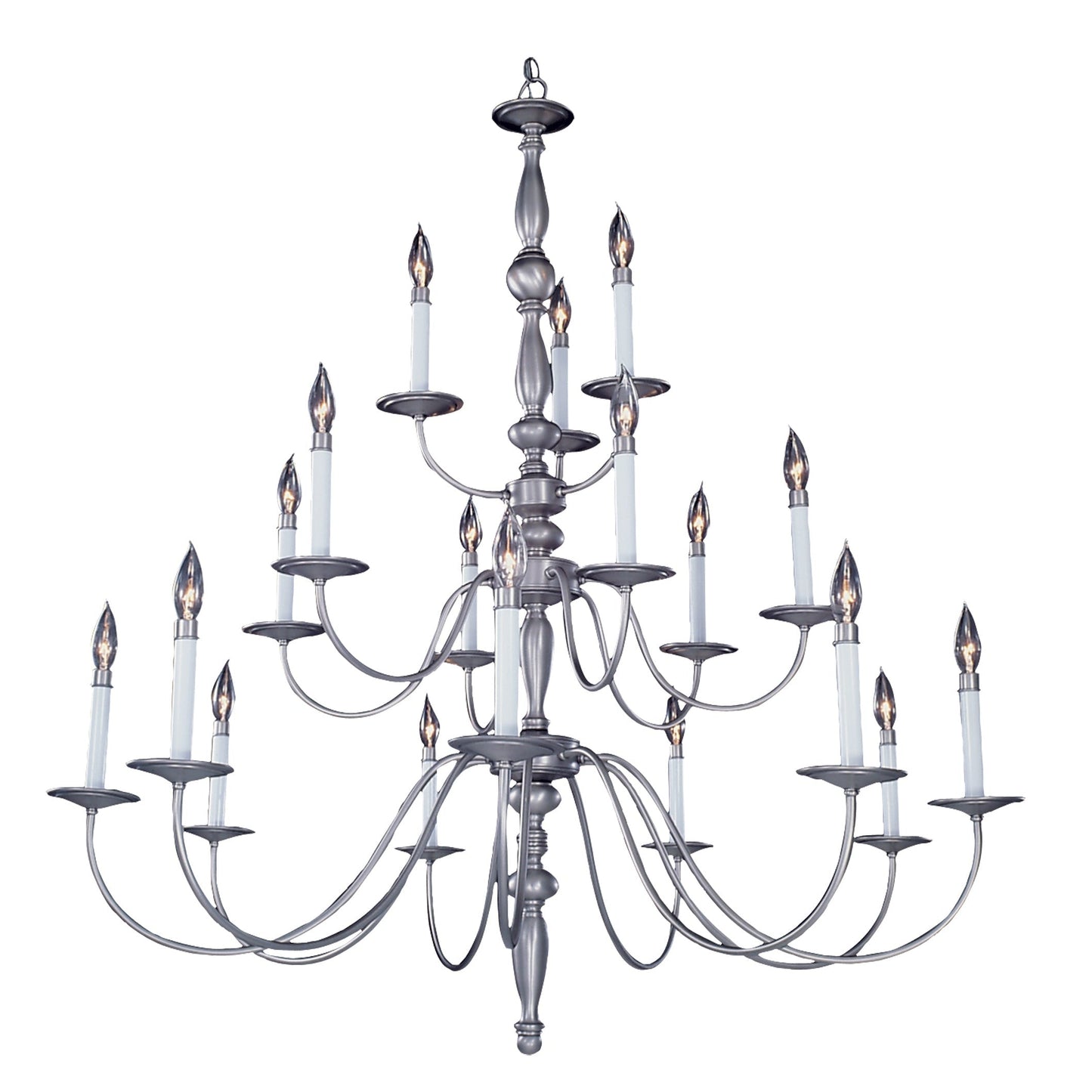 Framburg Jamestown 42" x 45" 18-Light Polished Brass Foyer Chandelier