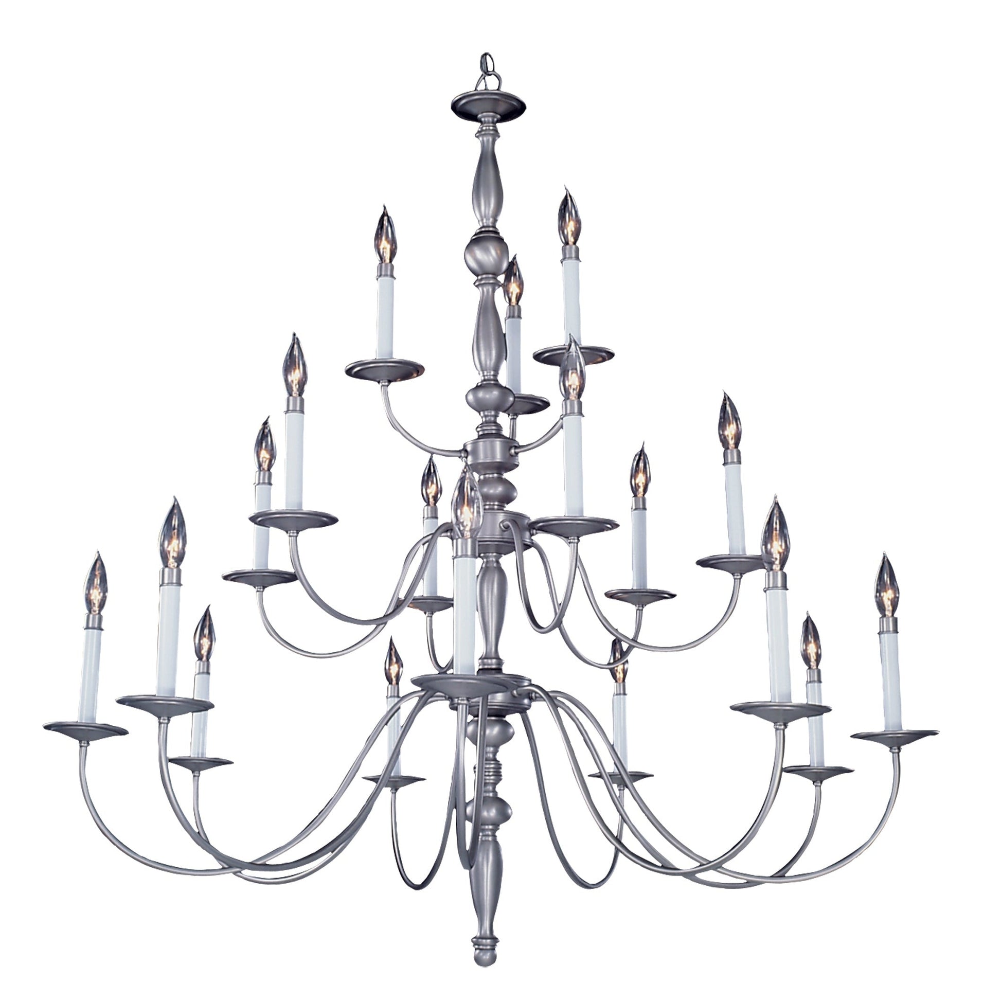 Framburg Jamestown 42" x 45" 18-Light Polished Brass Foyer Chandelier