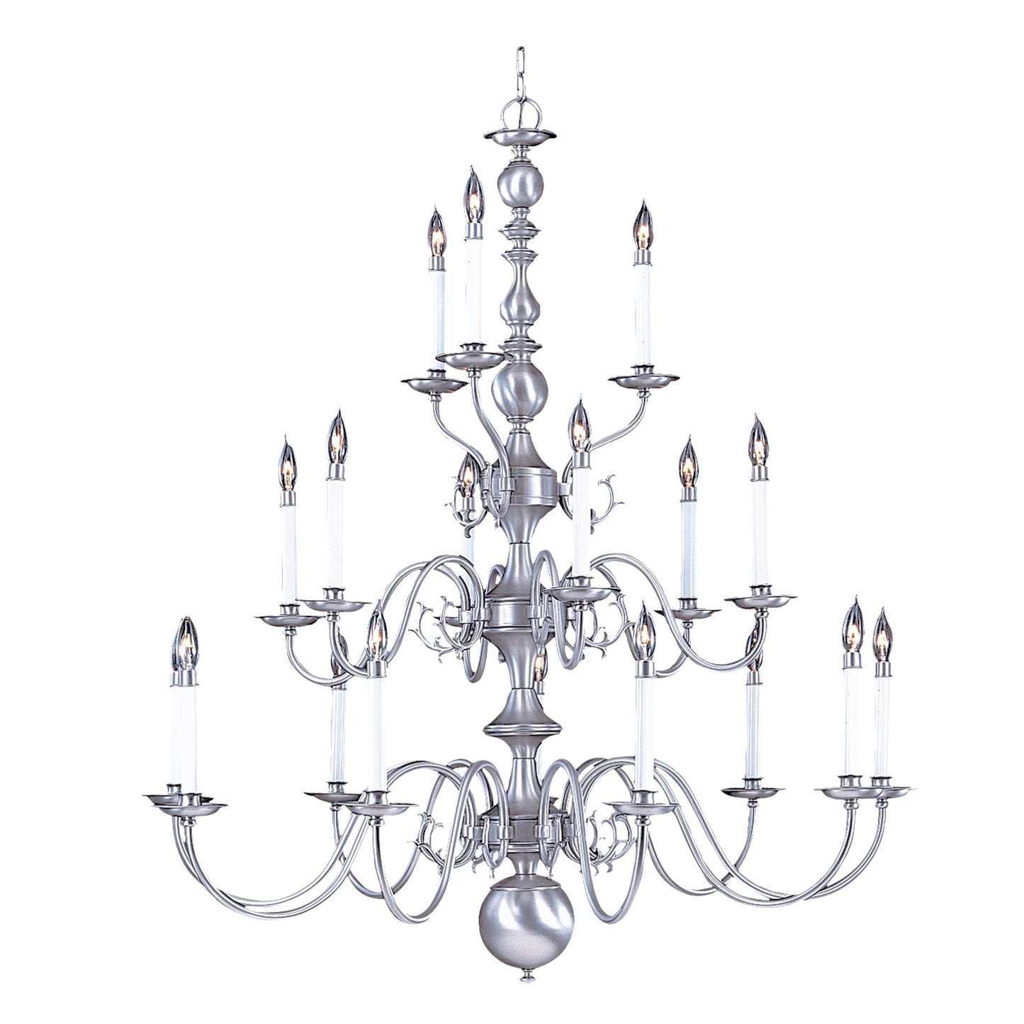 Framburg Jamestown 46" x 41" 18-Light Polished Brass Foyer Chandelier